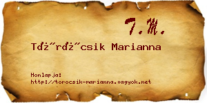 Töröcsik Marianna névjegykártya