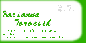 marianna torocsik business card